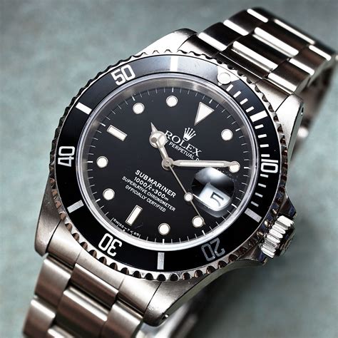 rolex oyster perpetual date submariner 1000ft 300m fake|Rolex Submariner Date black dial.